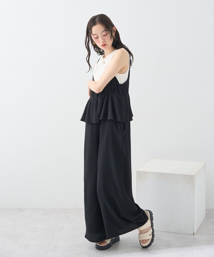 earth music&ecology「ペプラムロンパース」|オールインワン|