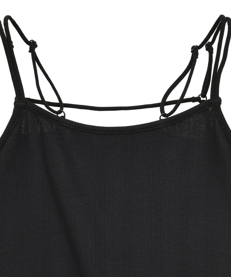 earth music&ecology「ダブルストラップパターンメッシュキャミソール」|キャミソール|