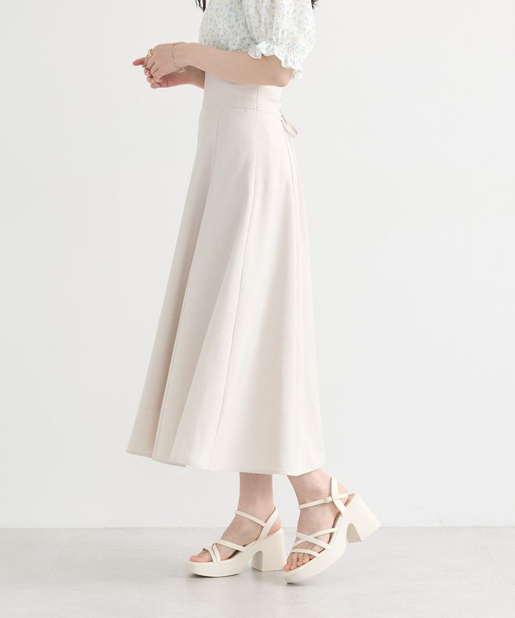 earth music&ecology「バックレースアップスカート」|フレア|