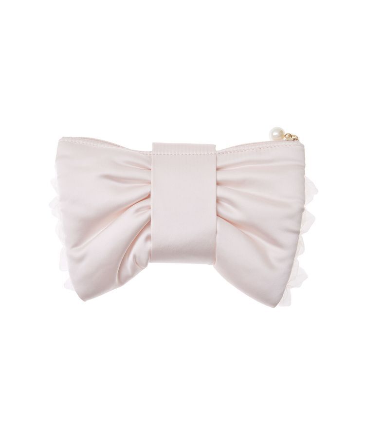 Maison de FLEUR「チュールフリルリボンポーチ」|ポーチ|