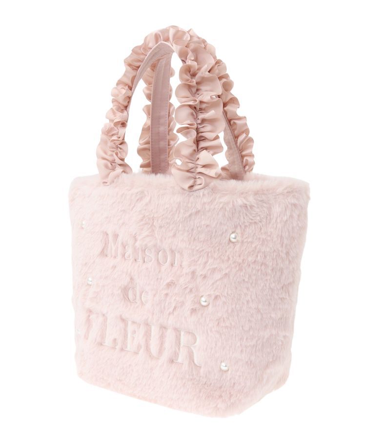 Maison de FLEUR「メモリアルファーパールフリルハンドルトートバッグ」|トートバッグ|
