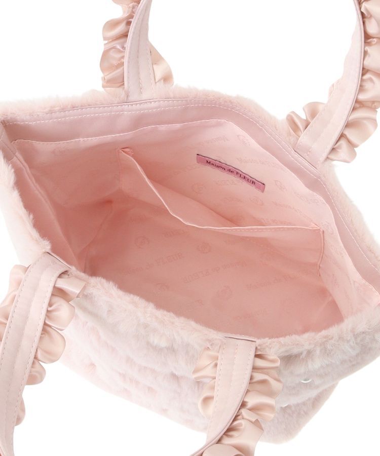 Maison de FLEUR「メモリアルファーパールフリルハンドルトートバッグ」|トートバッグ|