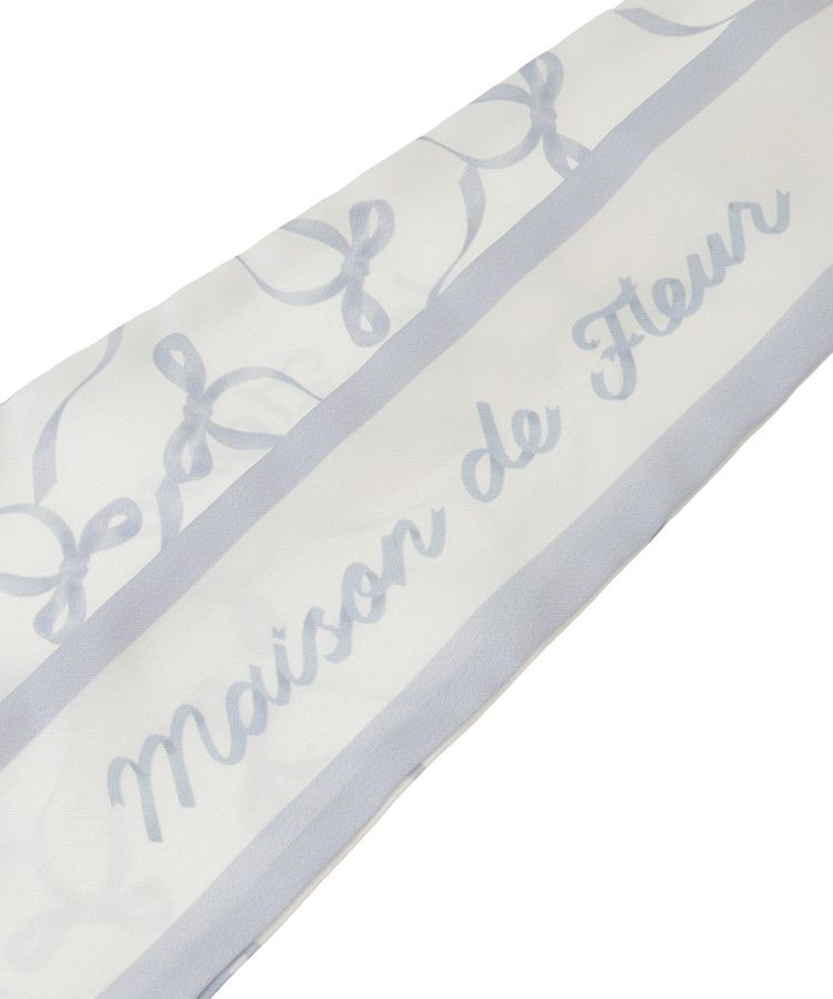 Maison de FLEUR「リボンプリントスカーフ」|バンダナ・スカーフ|