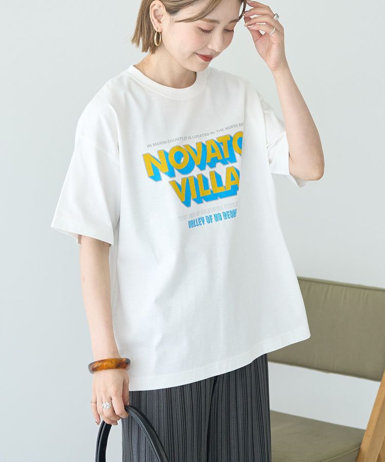 AMERICAN HOLIC「配色ロゴプリントTシャツ」|Tシャツ・カットソー|Off White
