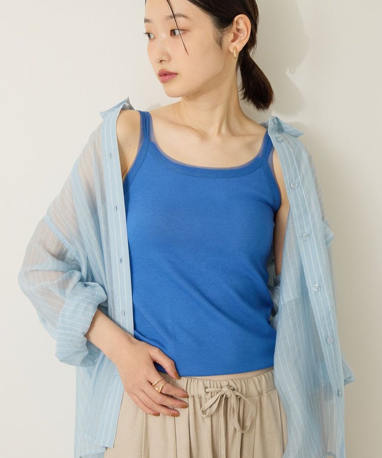 AMERICAN HOLIC「チュールキャミタンクトップ」|インナー|Deep blue