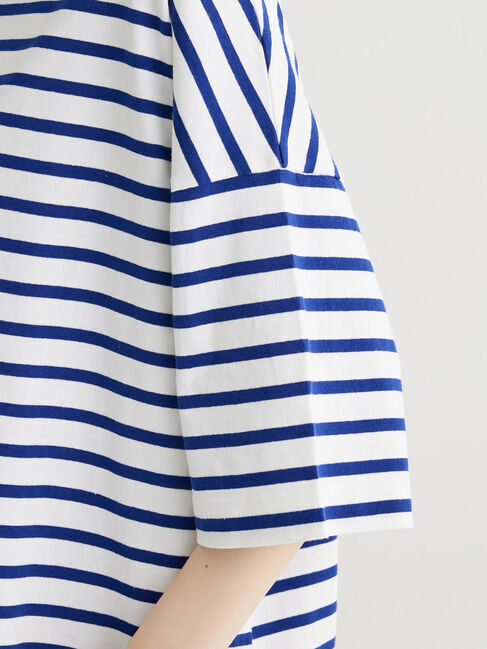  「ボーダーボートネック7分袖プルオーバー」|Tシャツ・カットソー|