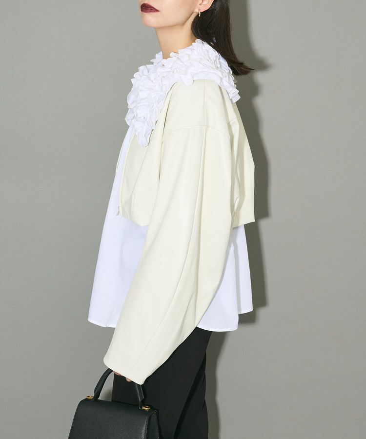 AnriettMusee「レザーショートブルゾン」|ブルゾン・スタジャン|