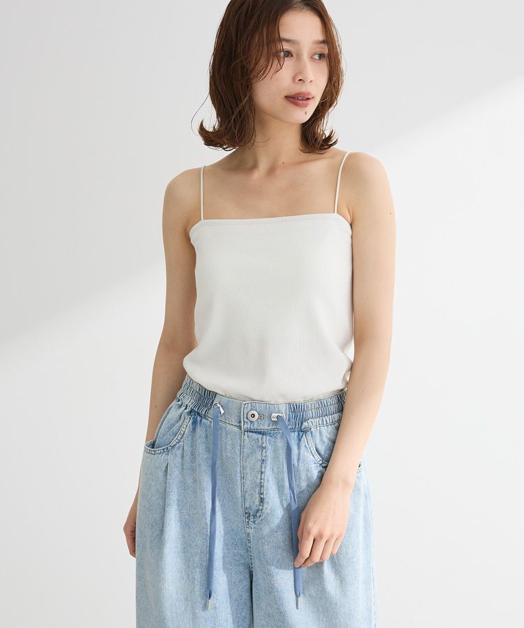 Green Parks「カップ付ラメリブベアトップ」|インナー|