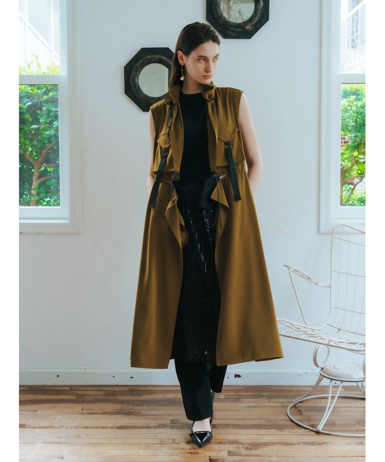 Editt by YECCA VECCA「ミリタリーデザインジレ」|ワンピース|