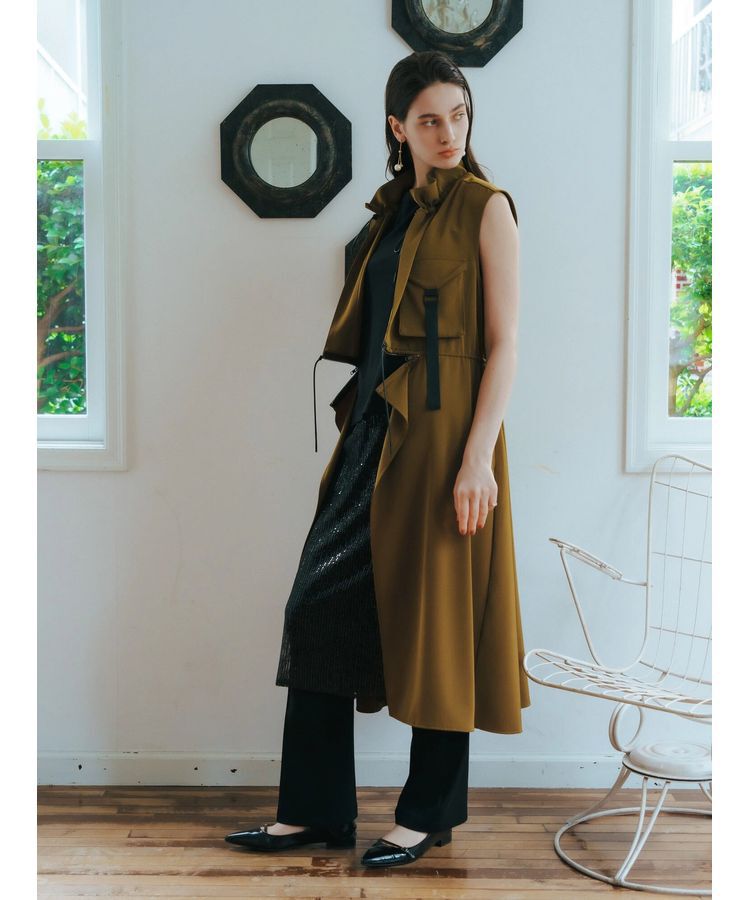 Editt by YECCA VECCA「ミリタリーデザインジレ」|ワンピース|