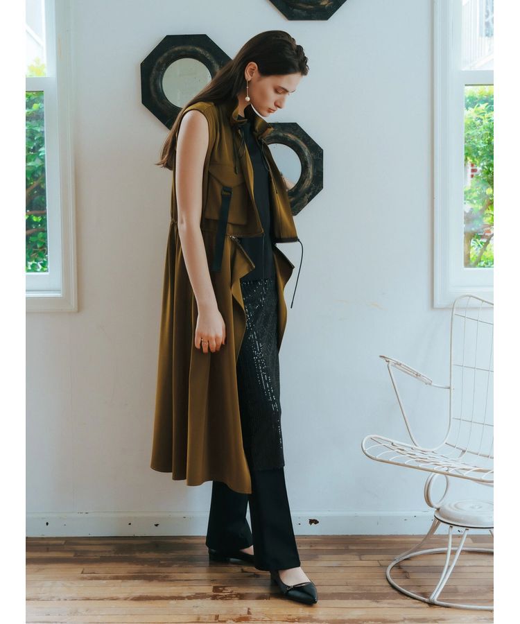 Editt by YECCA VECCA「ミリタリーデザインジレ」|ワンピース|