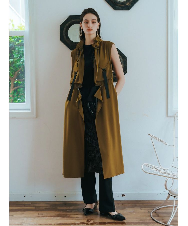 Editt by YECCA VECCA「ミリタリーデザインジレ」|ワンピース|