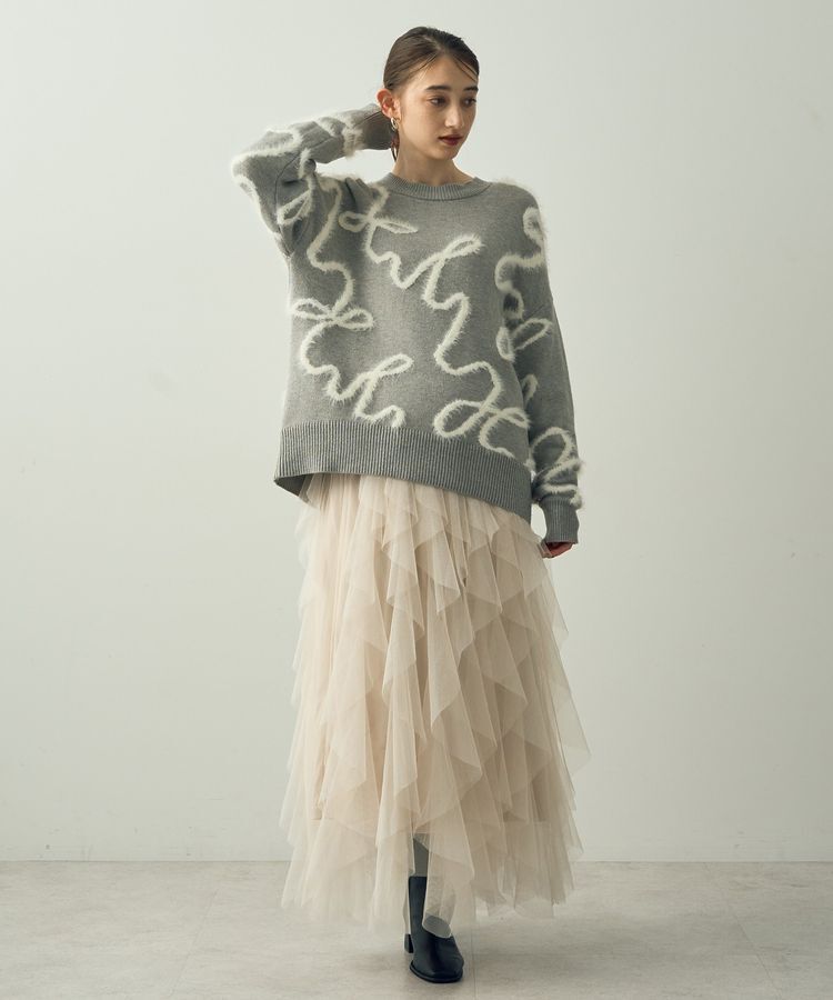 YECCA VECCA「ラッフルチュールスカート」|スカート|