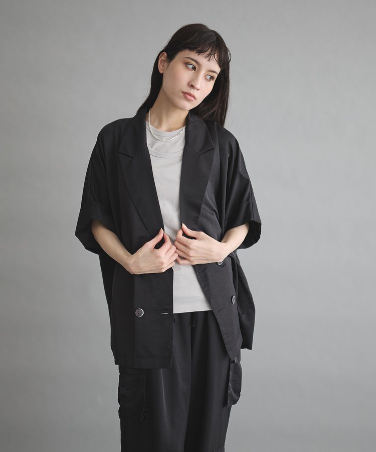 GARAGE OF GOOD CLOTHING「キュプラ混半袖ジャケット」|テーラードジャケット|