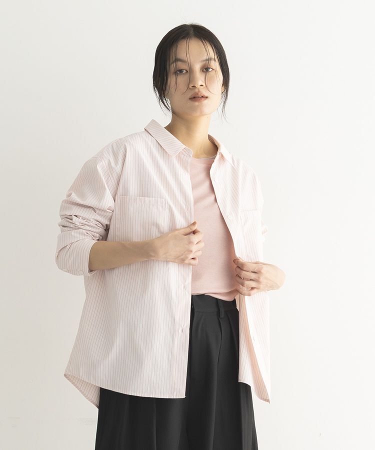 GARAGE OF GOOD CLOTHING「ストライプビッグシャツ」|シャツ・ブラウス|Light Pink