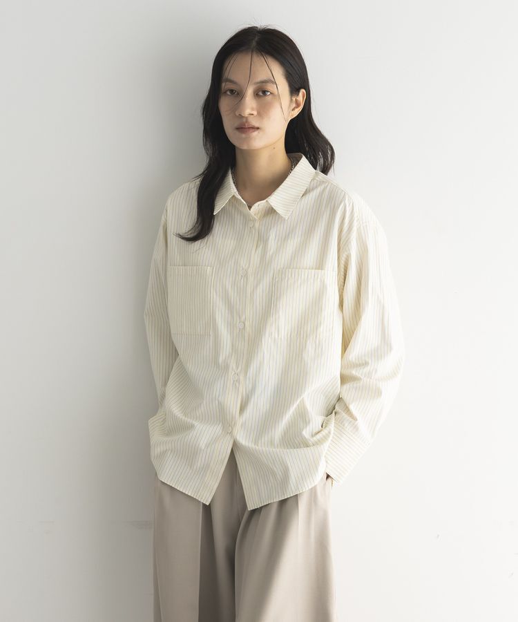 GARAGE OF GOOD CLOTHING「ストライプビッグシャツ」|シャツ・ブラウス|Light yellow
