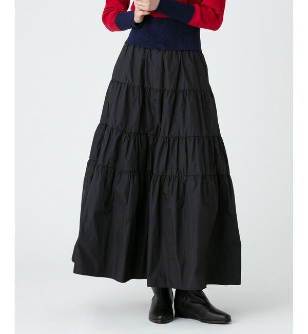LOULOU WILLOUGHBY「【LOULOU WILLOUGHBY】アルマンドタフタティアードスカート」|スカート|