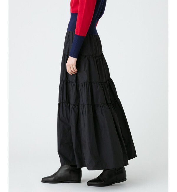 LOULOU WILLOUGHBY「【LOULOU WILLOUGHBY】アルマンドタフタティアードスカート」|スカート|