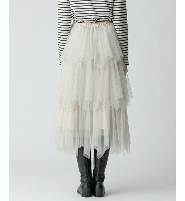 allureville「ソフトチュールティアードスカート」|スカート|