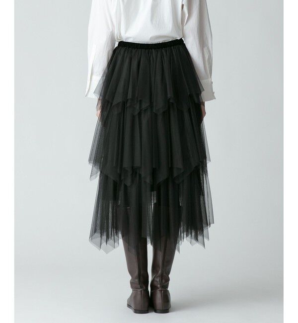 allureville「ソフトチュールティアードスカート」|スカート|