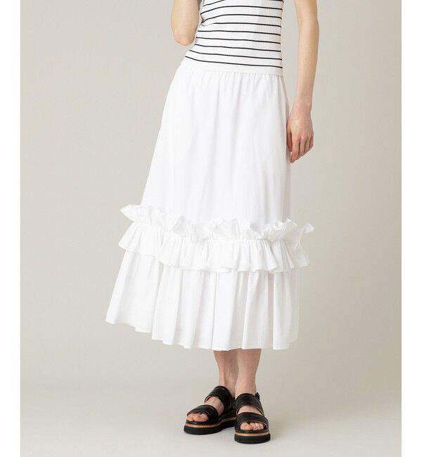 LOULOU WILLOUGHBY「【LOULOU WILLOUGHBY】ハイカウントパピヨンスカート」|フレア|