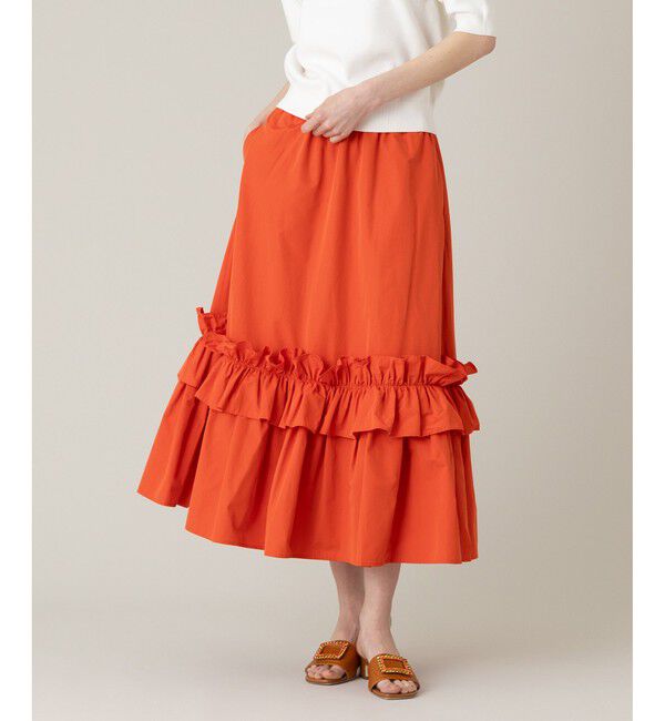 LOULOU WILLOUGHBY「【LOULOU WILLOUGHBY】ハイカウントパピヨンスカート」|フレア|