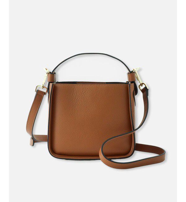 allureville「スクエアハンドルハンドバッグ」|ショルダー・メッセンジャー|キャメル