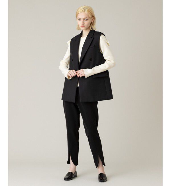 LOULOU WILLOUGHBY「【LOULOU WILLOUGHBY】フリルスリットプルオーバー」|ニット・セーター|