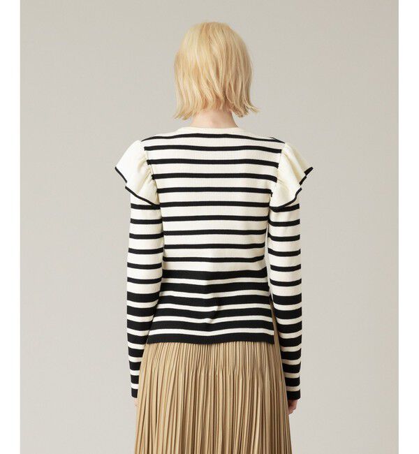 LOULOU WILLOUGHBY「【LOULOU WILLOUGHBY】フリルスリットプルオーバー」|ニット・セーター|