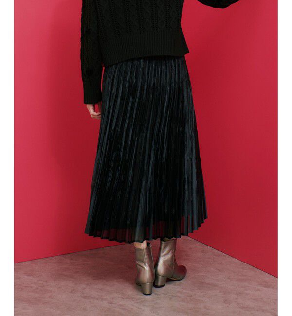 LOULOU WILLOUGHBY「【LOULOU WILLOUGHBY】グロッシーグラデプリーツスカート」|スカート|