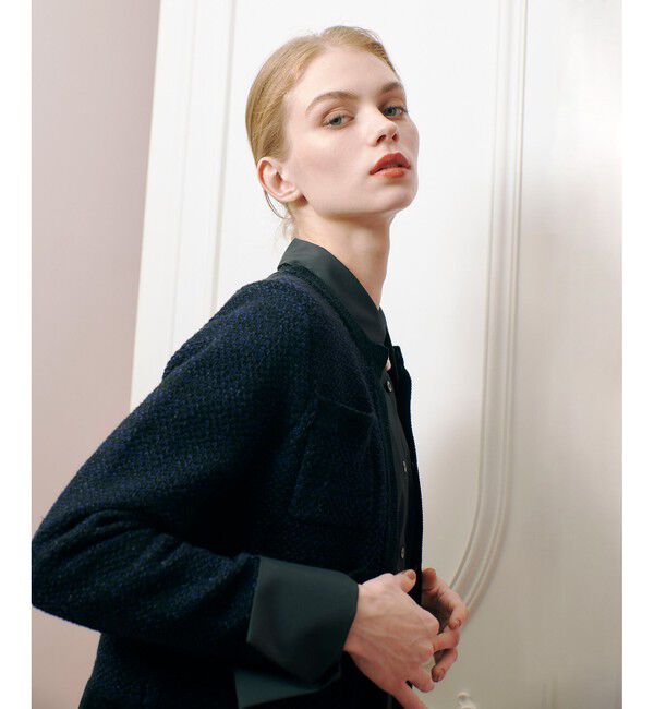 LOULOU WILLOUGHBY「【LOULOU WILLOUGHBY】ツィードニットジャケット」|カーディガン|