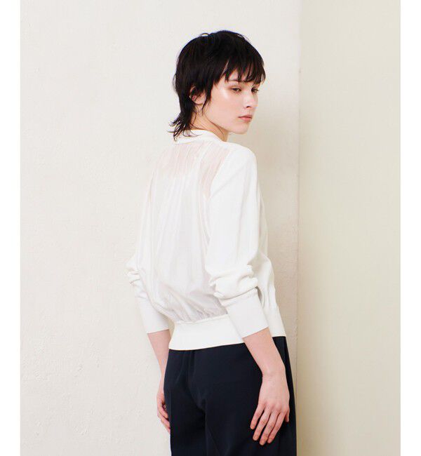 allureville「布帛コンビニットブルゾン」|カーディガン|