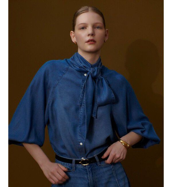 allureville「デニムボウブラウス」|シャツ・ブラウス|