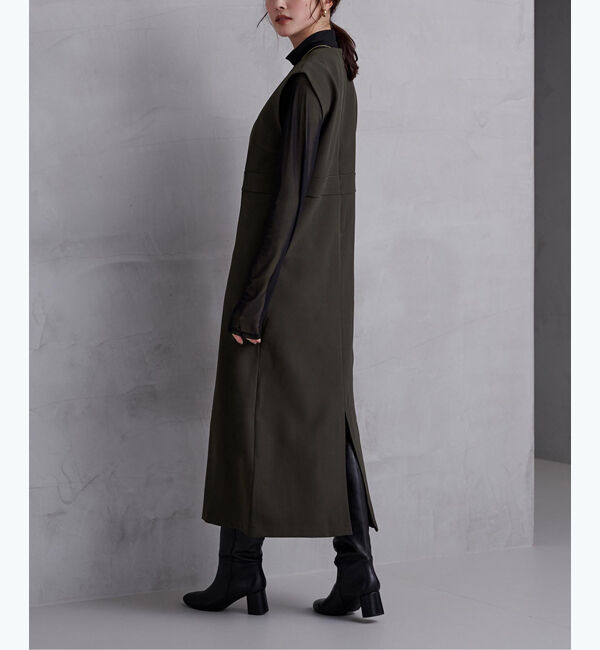 ur's「キーネックフロントタックジャンパースカート」|ワンピース|