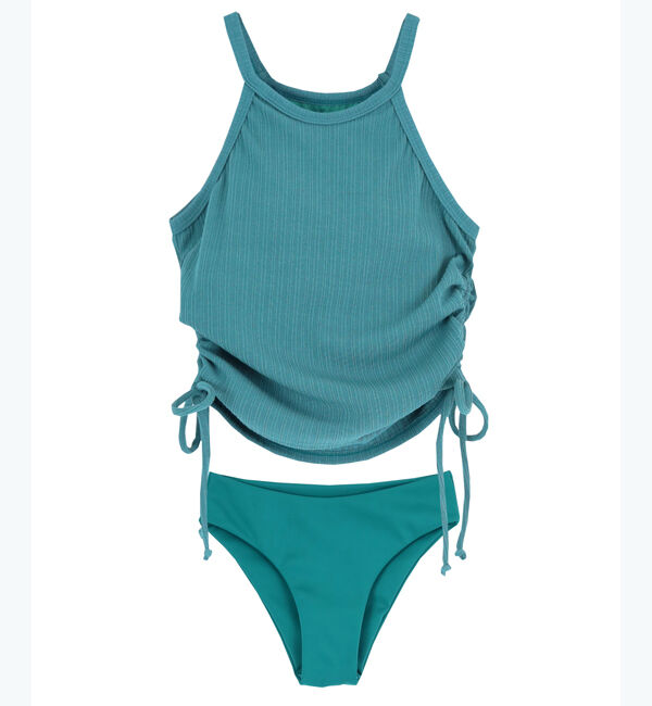 SEA DRESS「サイドリボンアメリカンスリーブビキニ/水着」|ビキニ|ブルー