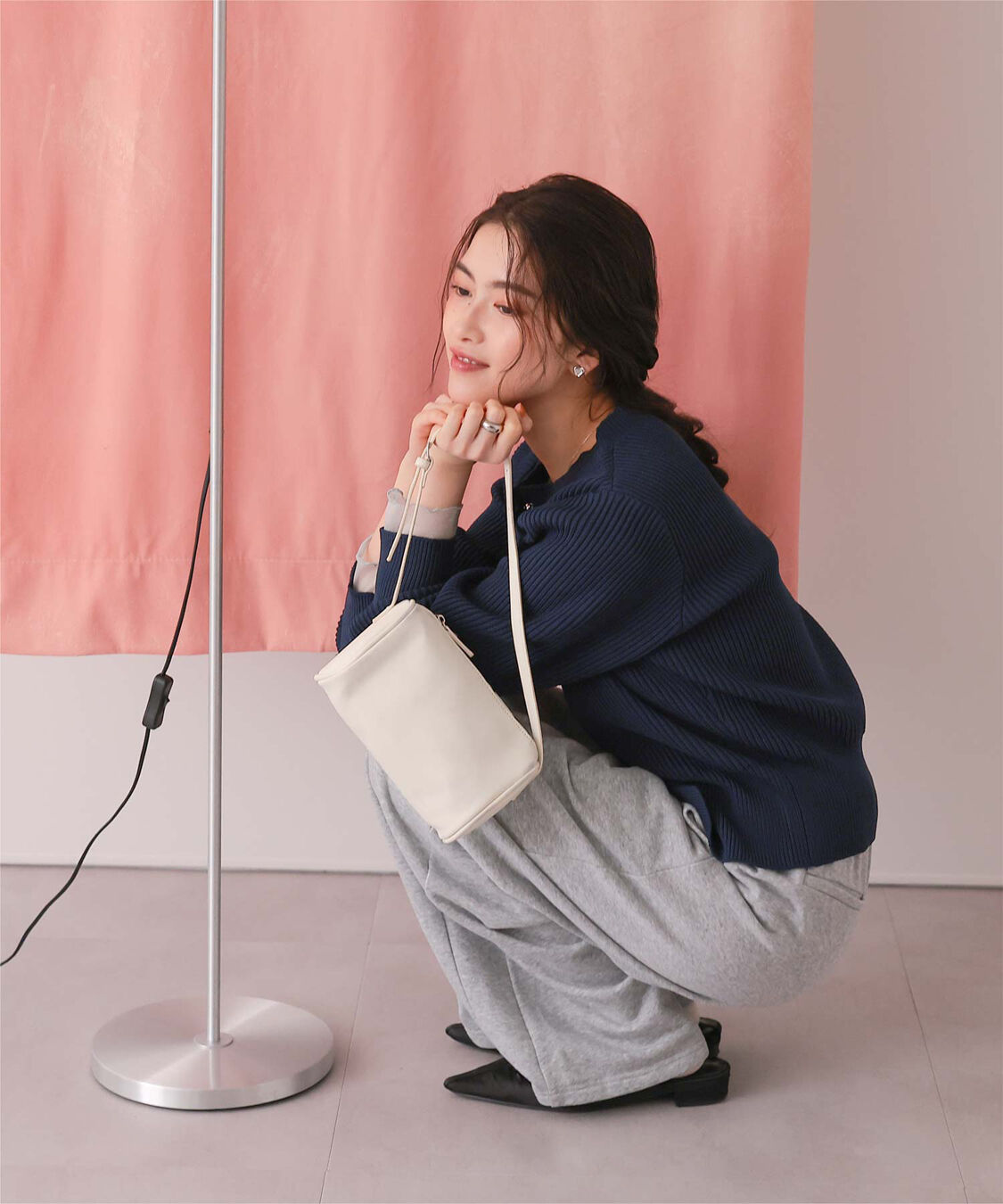 titivate「ミニシルバー釦デザインニットカーディガン」|ニット・セーター|