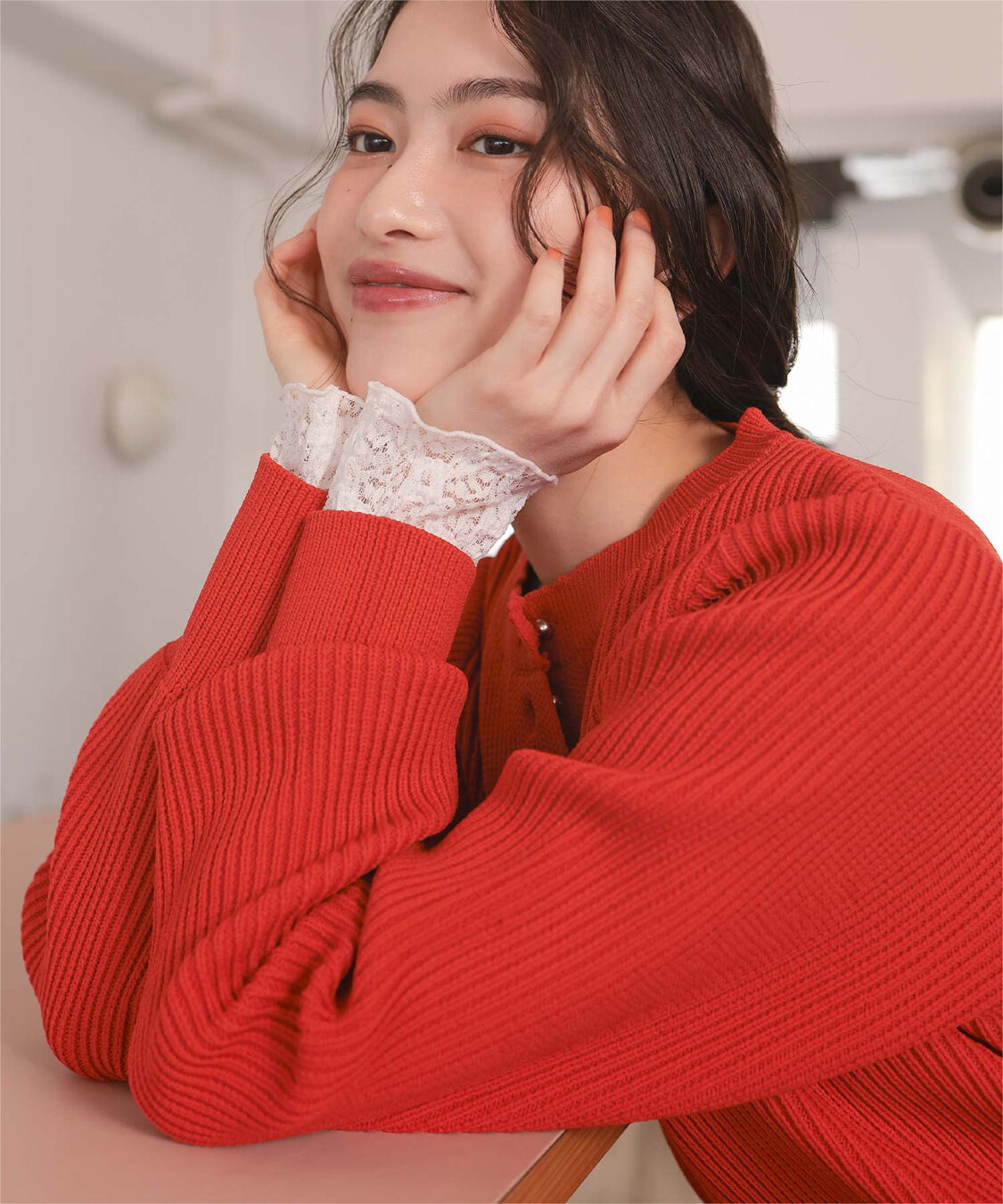 titivate「ミニシルバー釦デザインニットカーディガン」|ニット・セーター|