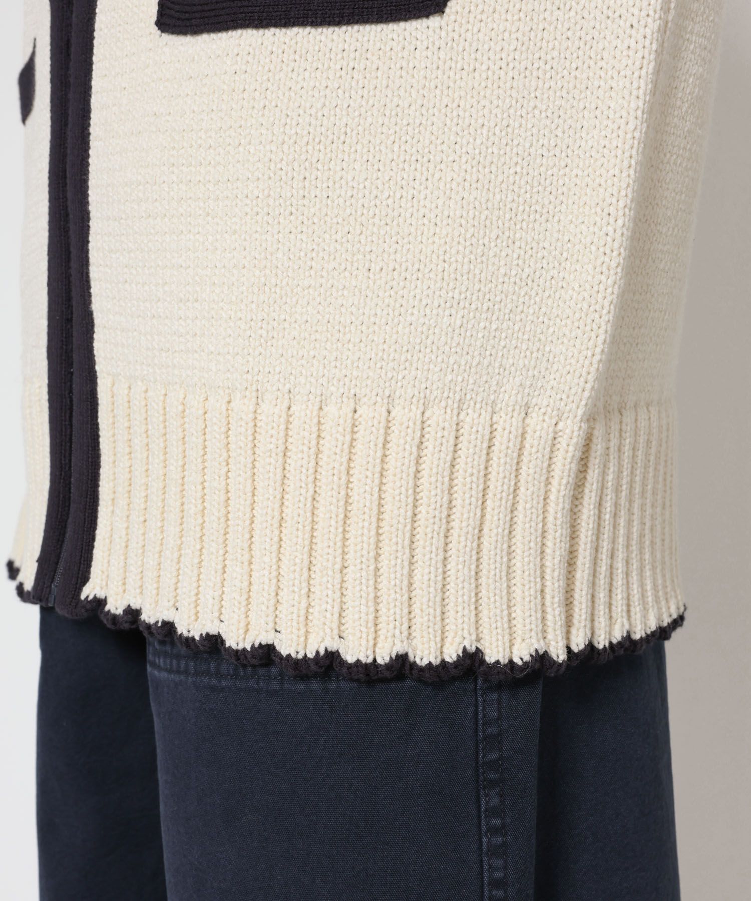 BABYLONE「クラシックバイカラーニット」|ニット・セーター|