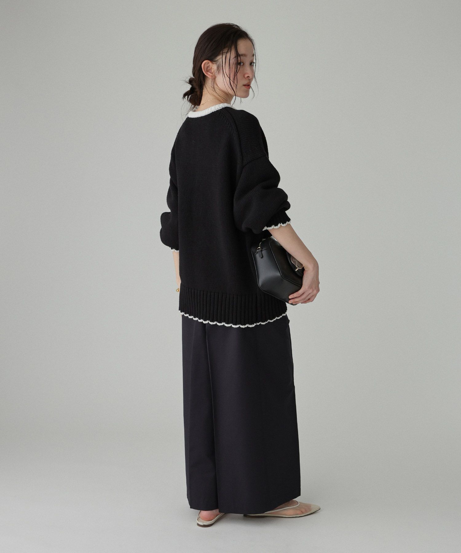 BABYLONE「クラシックバイカラーニット」|ニット・セーター|