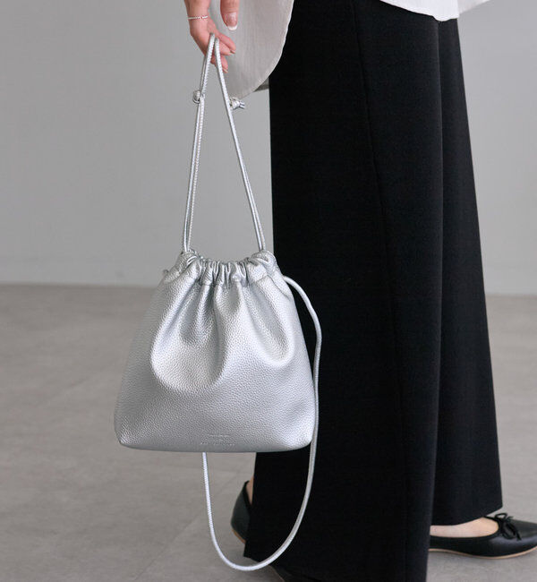  「フェイクレザー巾着バッグ」|ショルダー・メッセンジャー|