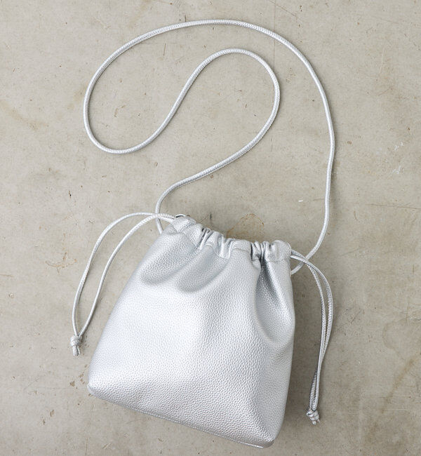  「フェイクレザー巾着バッグ」|ショルダー・メッセンジャー|