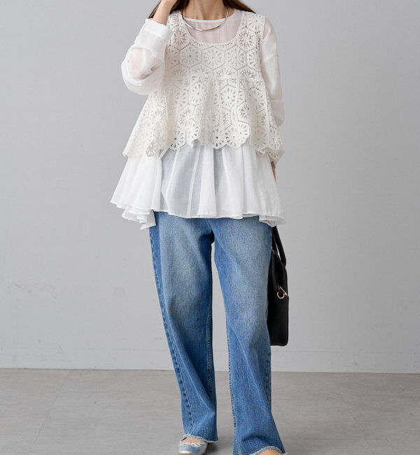  「シアーペプラムブラウス」|プルオーバー|