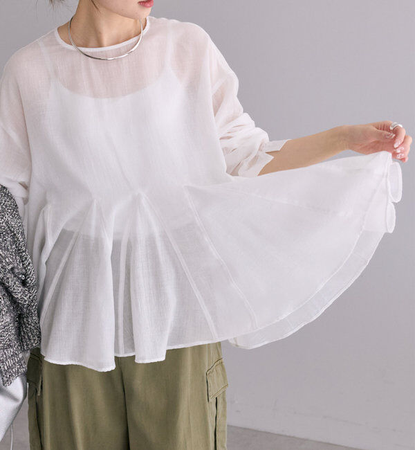  「シアーペプラムブラウス」|プルオーバー|