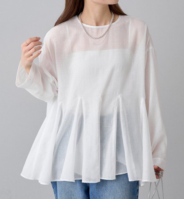  「シアーペプラムブラウス」|プルオーバー|