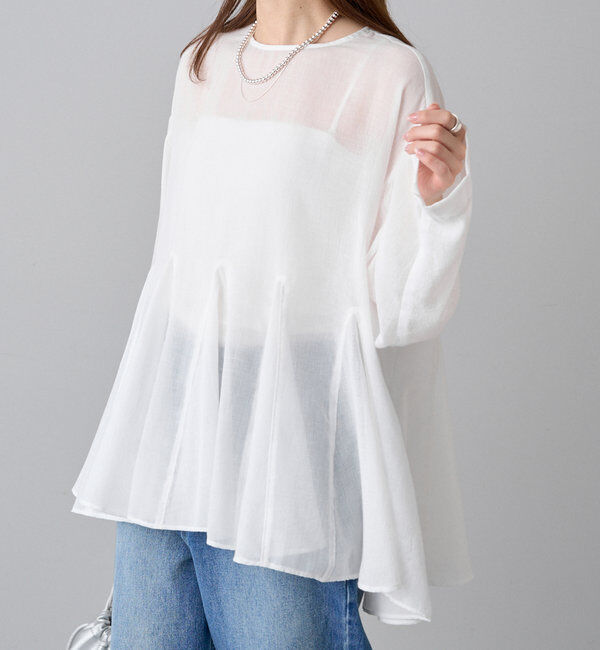  「シアーペプラムブラウス」|プルオーバー|