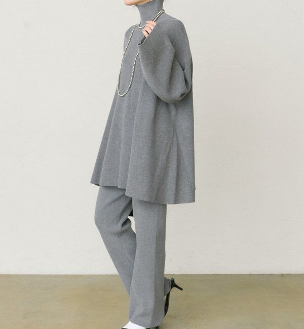  「【セットアップ対応】ハイネックフレアニットプルオーバー」|キャミソール|