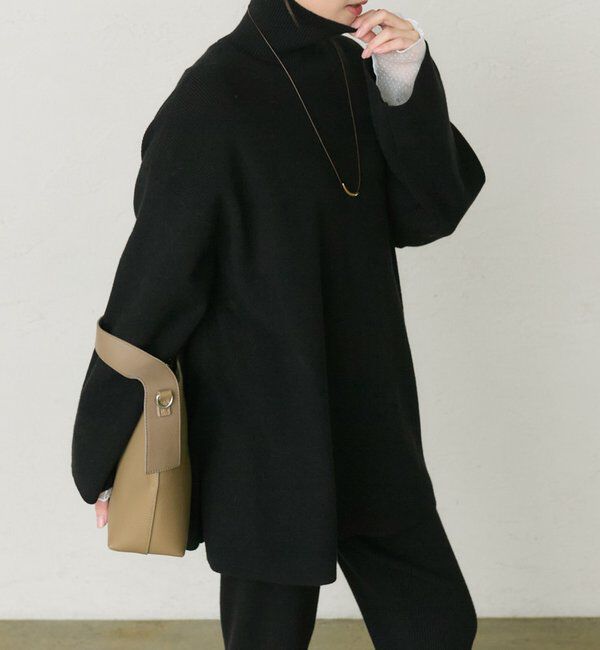  「【セットアップ対応】ハイネックフレアニットプルオーバー」|キャミソール|