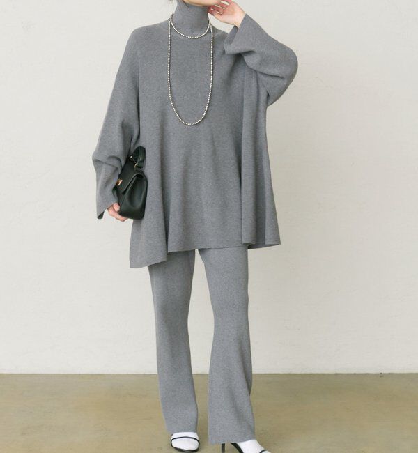  「【セットアップ対応】リブニットフレアパンツ」|その他|