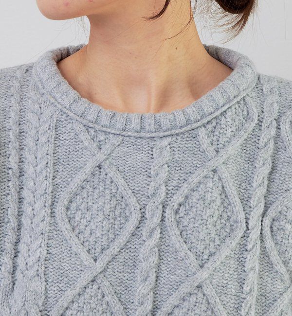  「ミックスケーブルニットプルオーバー」|キャミソール|