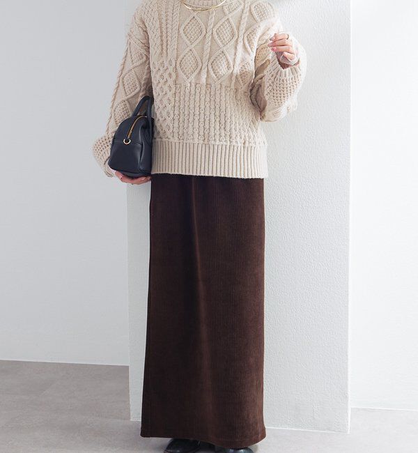  「ミックスケーブルニットプルオーバー」|キャミソール|